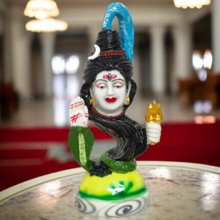 Lord Shiva Idol Statue, Multicolor, Hindu Deity Figurine, Decorative Spiritual Home Decor.