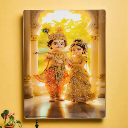 BAL RADHA KRISHAN GLASS FINISH RESIN AND CRSTAL WORK