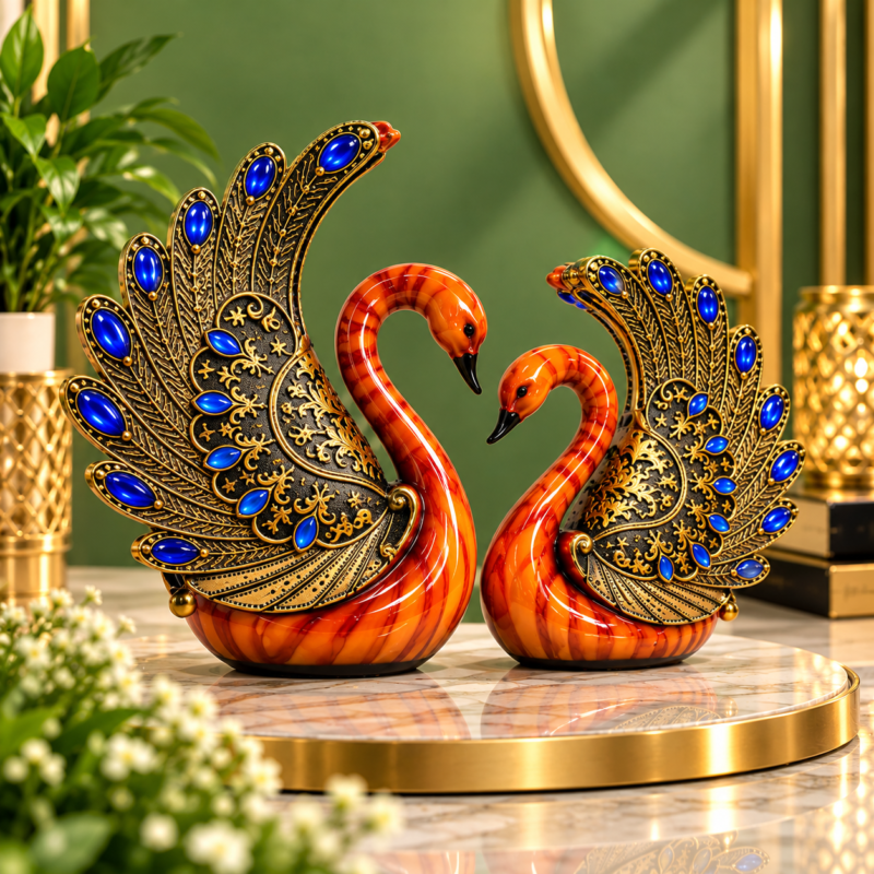 vintage swan couple