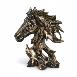 Horse head statue