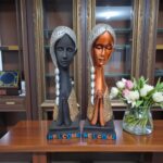 Luxury modern welcome lady resin statue
